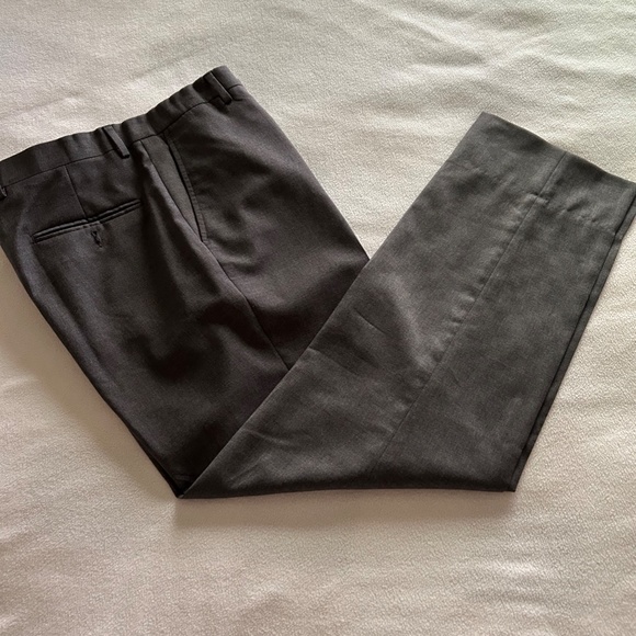 Kenneth Cole Awearness Grey Modern Fit Wool Blend Trousers, 35W x 30L - Picture 7 of 14